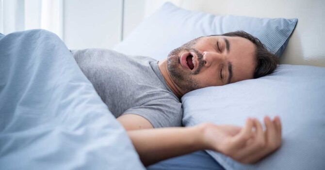 man with untreated sleep apnea problem